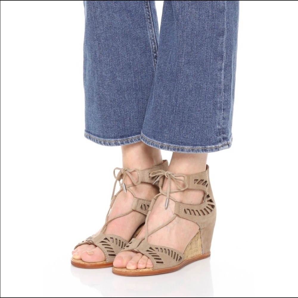 Dolce Vita Linsey Embossed Lace-Up Wedges